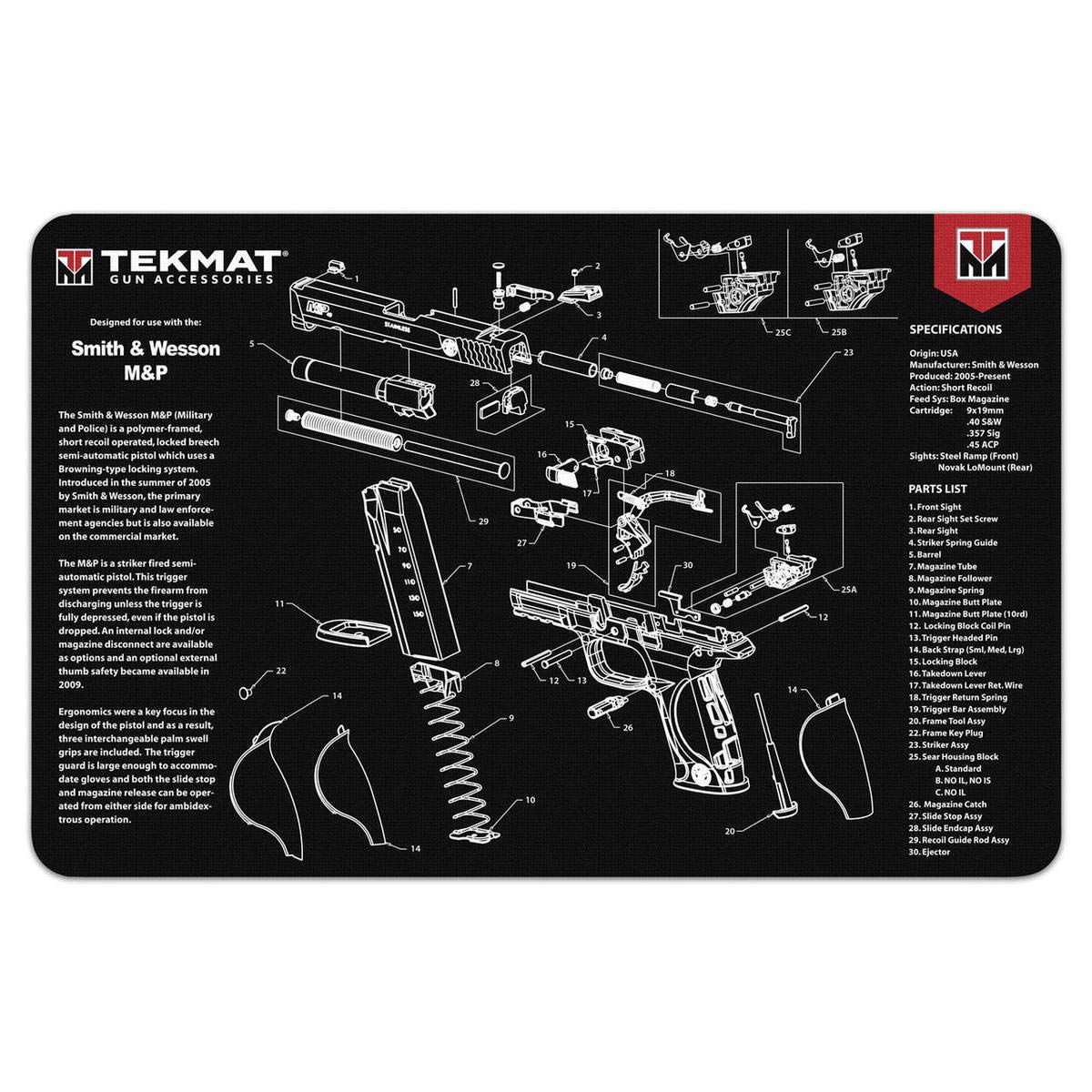 TekMat Pistol MAT S&W M&P BLK