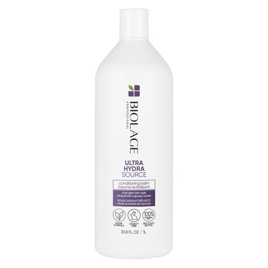 BIOLAGE Conditioner Ultra HydraSource Conditioning Balm Hydrating Conditioner for Very Dry Hair Curly Hair Conditioner Moisturizes and Softens Hair Sulfate Free Silicone Free Paraben Free Vegan