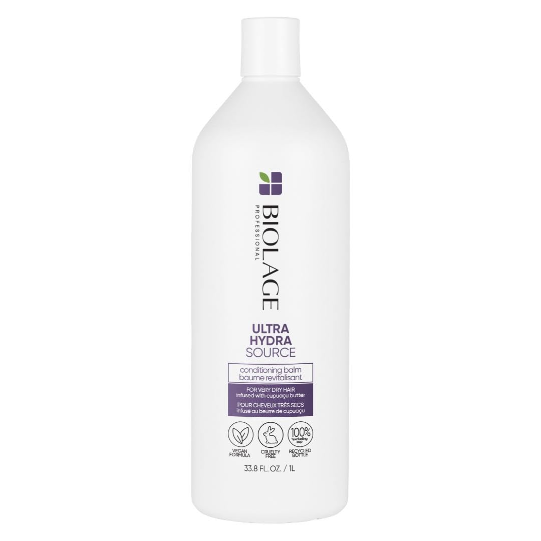 BIOLAGE Conditioner Ultra HydraSource Conditioning Balm Hydrating Conditioner for Very Dry Hair Curly Hair Conditioner Moisturizes and Softens Hair Sulfate Free Silicone Free Paraben Free Vegan